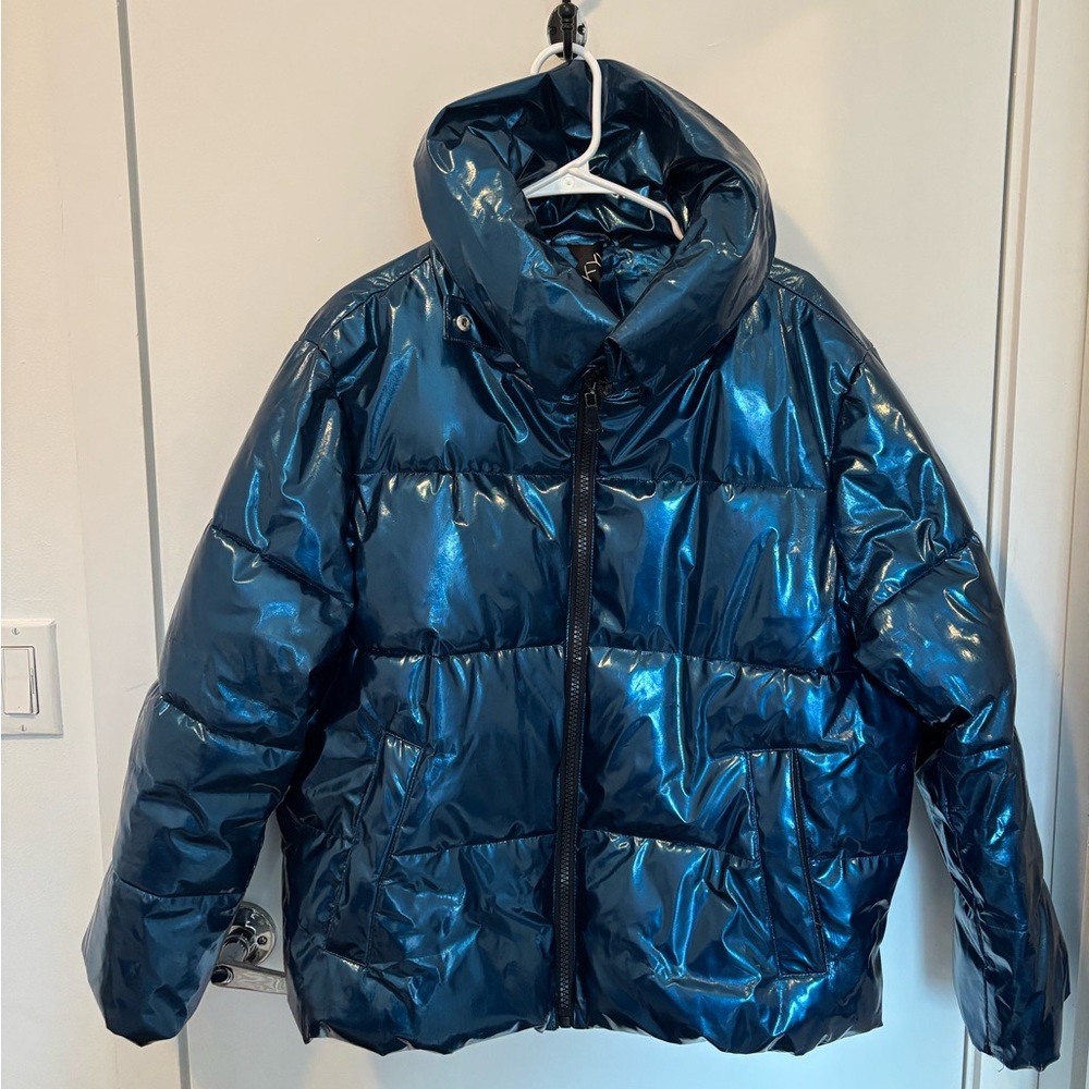Kendall & Kylie Metallic Blue Jacket